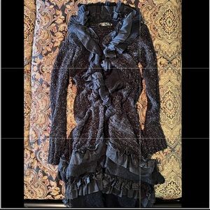 Pretty Angel sweater coat with ruffles